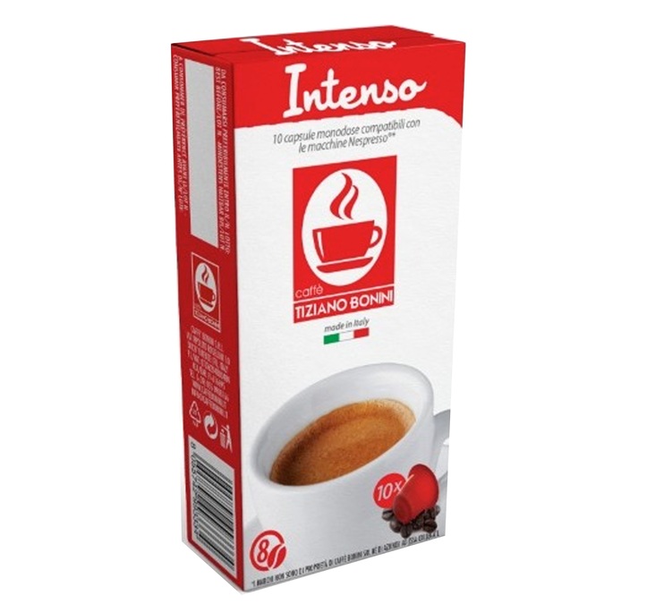 10 cápsulas compatibles con Nespresso* Original Intenso - BONINI