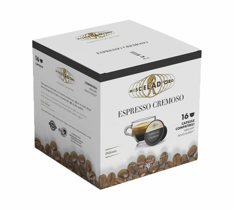 16 kapszula kompatibilis a Nescafé* Dolce Gusto* Espresso Cremoso-val - MISCELA D'ORO