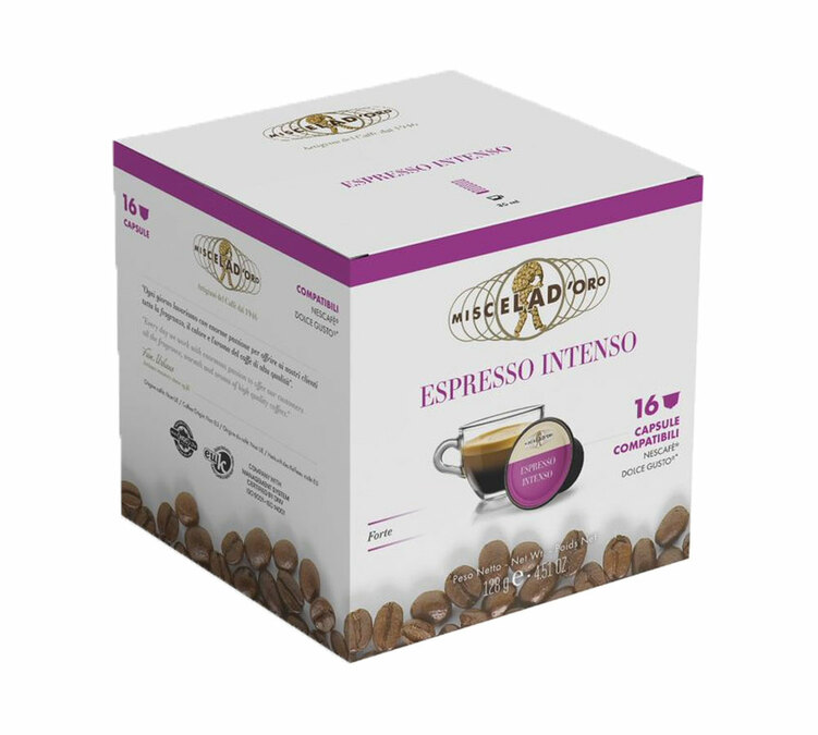 16 capsules compatibles Nescafé* Dolce Gusto* Espresso Intenso - MISCELA D'ORO