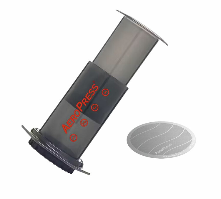 Cafeteira portátil e filtro permanente AEROPRESS