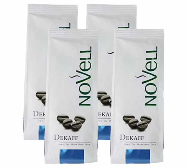4 x 250 g - Hele kaffebønner - Koffeinfri 100% Arabica - CAFÉS NOVELL