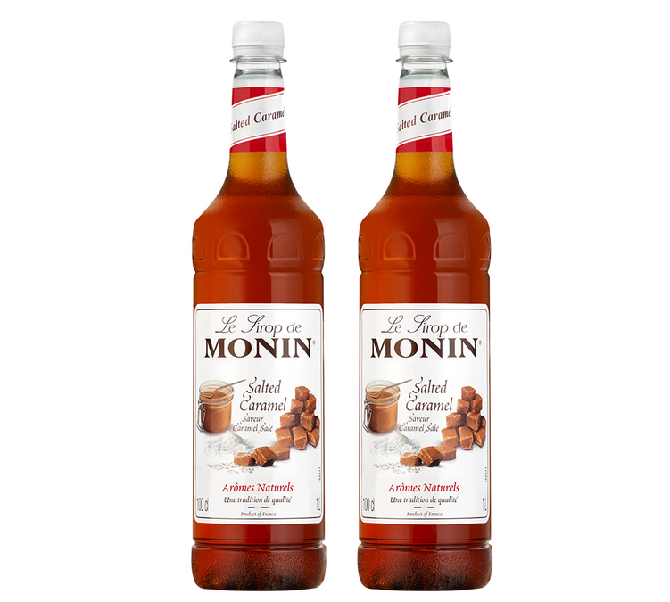 Sirop Monin Caramel Salé - Bouteille plastique - 2 x 1L