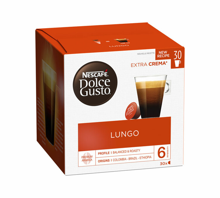 30 Cápsulas Lungo - Nescafé* DOLCE GUSTO*