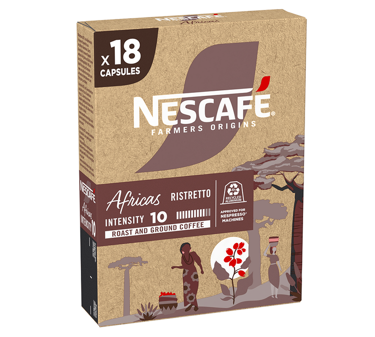 18 capsules compatible with Nespresso* Original - Africas - NESCAFE FARMERS ORIGINS