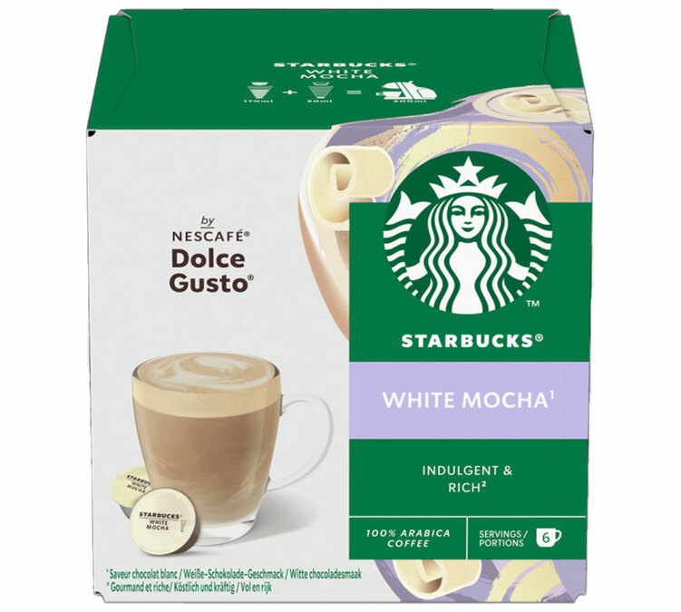 12 капсула компатибилно са Nescafé* Dolce Gusto* Мока Бела Чоколада – STARBUCKS