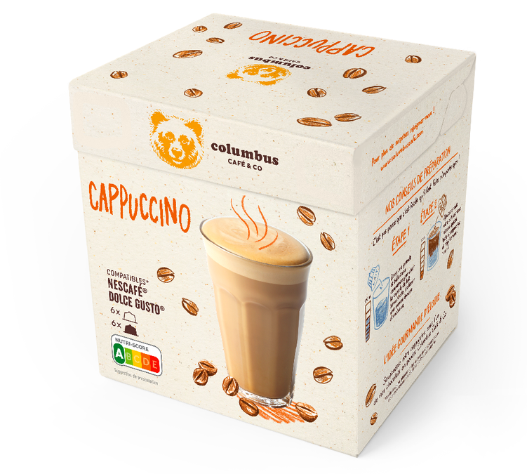 12 Kompatible Kapseln für Nescafé* Dolce Gusto* Cappuccino Classico – COLUMBUS