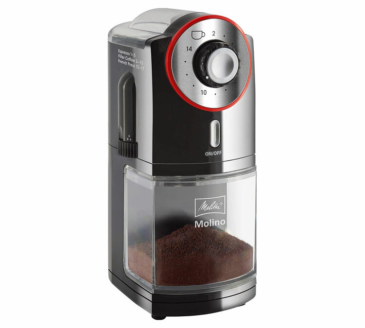 Moulin à café MELITTA Molino noir et rouge