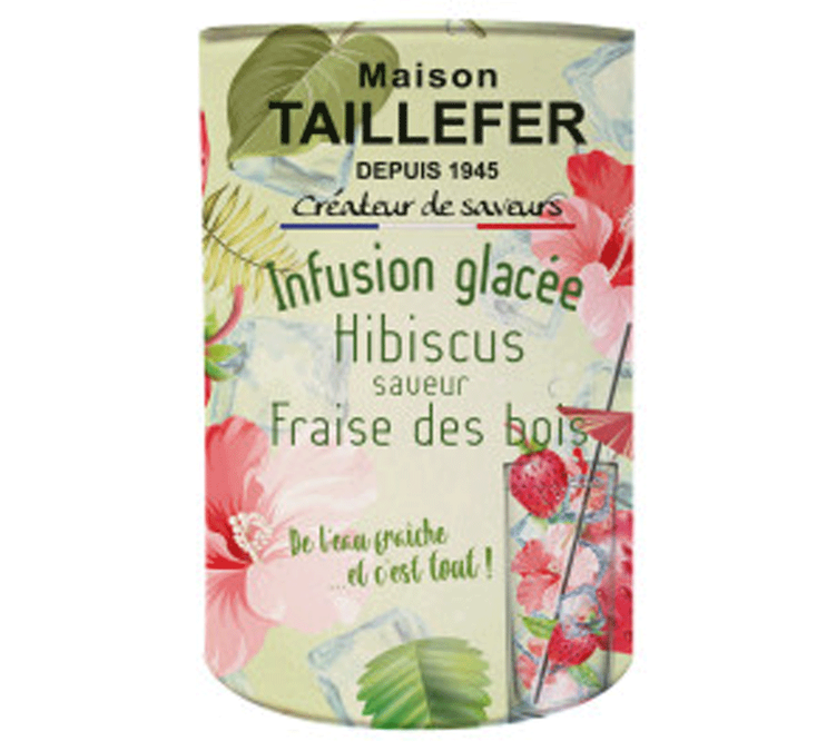 Kutija za hladnu infuziju hibiskusa i divlje jagode - Rasuto 100 g - MAISON TAILLEFER