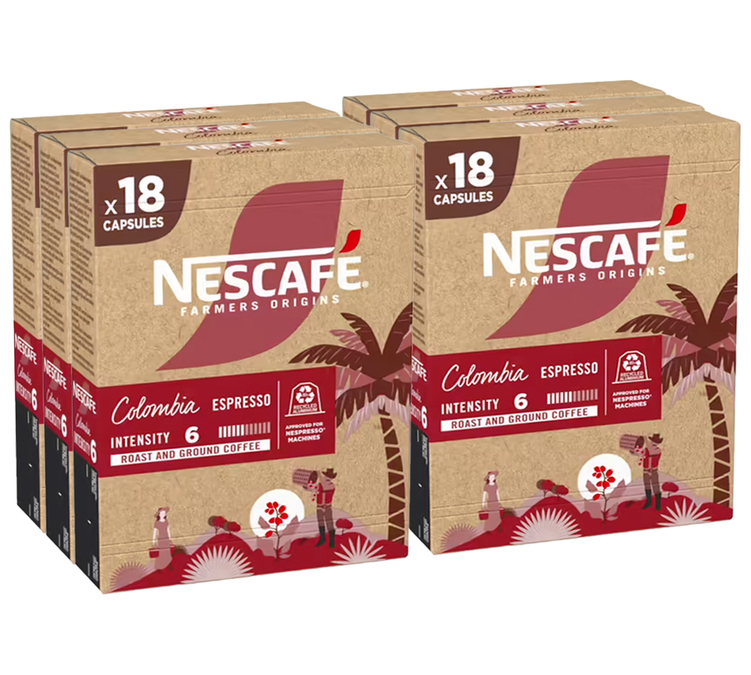 108 συμβατές κάψουλες Nespresso Original - NESCAFE FARMERS ORIGINS Κολομβία