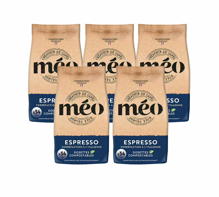 270 μαλακές κάψουλες Espresso Ιταλικό Καβούρδισμα - CAFES MEO