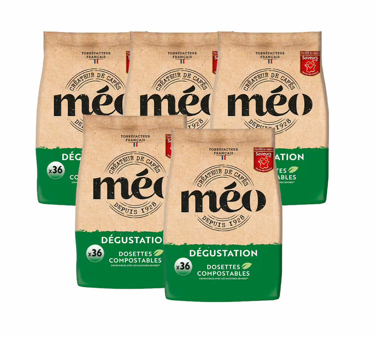 Packung mit 180 weichen Kapseln CAFES MEO - Verkostung