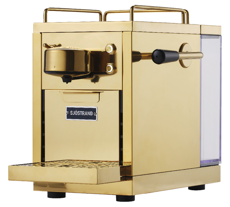 Capsule Machine Compatible with Nespresso® Sjostrand Svezia M10001B Gold Brass +  Offer