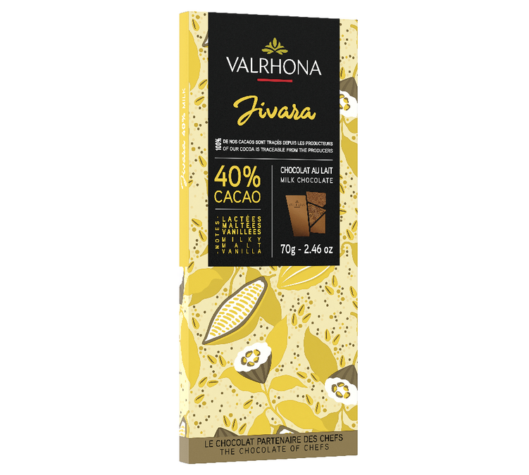 Melkesjokolade plate Jivara 40% kakao - 70 g - VALRHONA