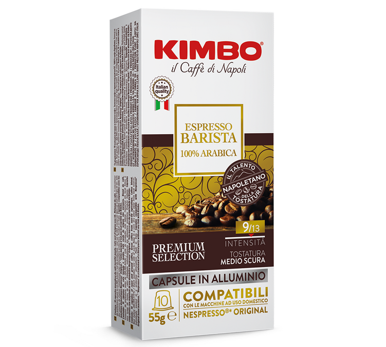 10 kapsler kompatible med Nespresso* Original Espresso Barista 100% Arabica - KIMBO