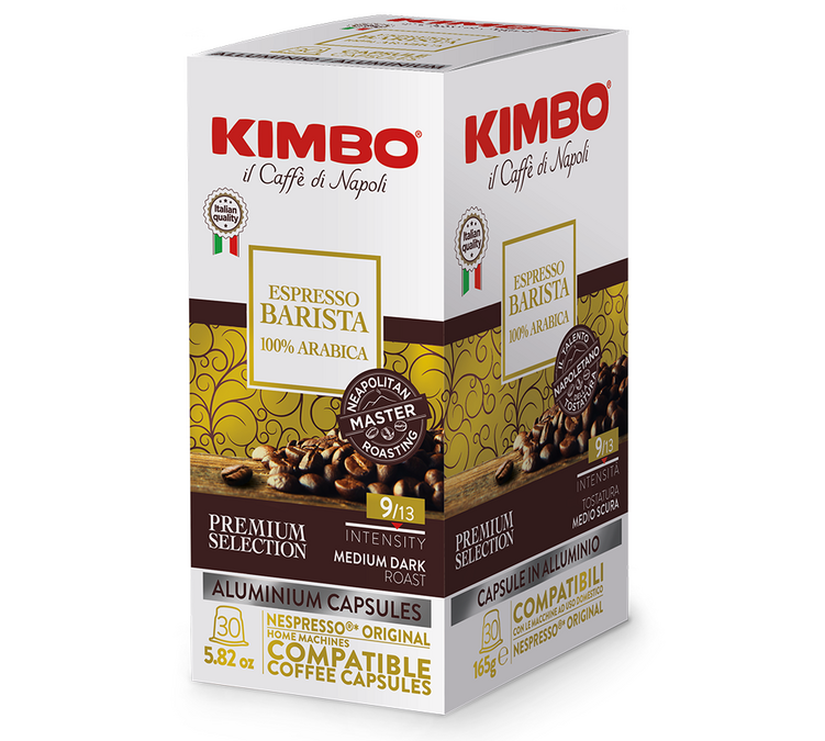 30 συμβατές κάψουλες Nespresso* Original Espresso Barista 100% Arabica - KIMBO