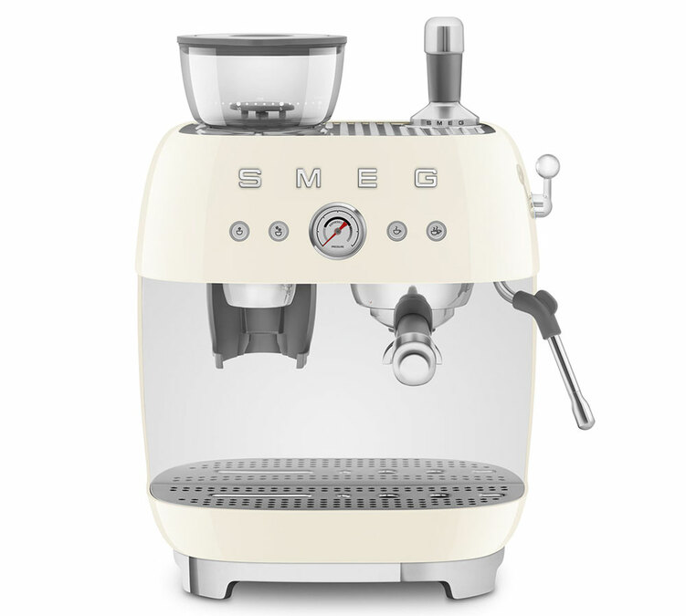 SMEG EGF03CREU Krém 50-es évekbeli eszpresszó gép beépített őrlővel
