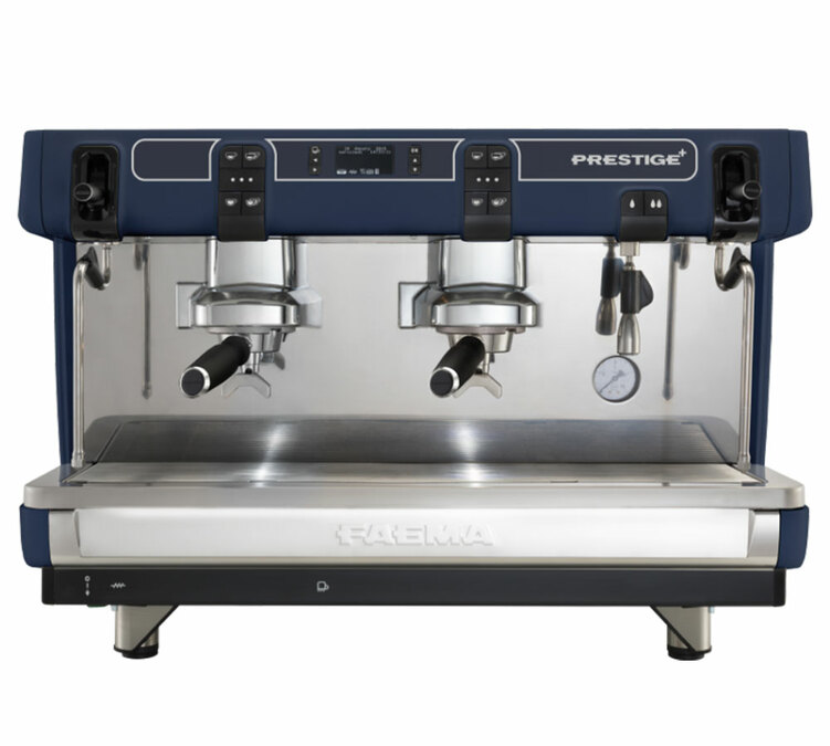 FAEMA Prestige+ Pro espressomaskin blå 2 grupper