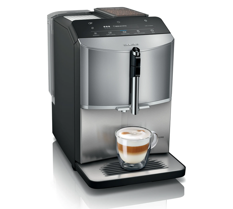 SIEMENS EQ300 Espressomylly - TF305E04 Ruostumaton Teräs ja Titanimetalli