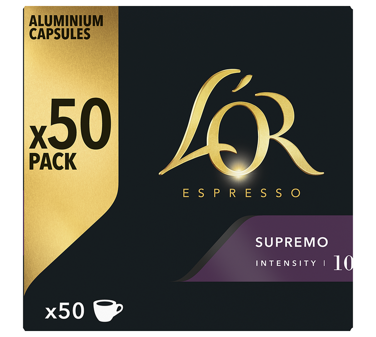 50 Nespresso* Original Kompatibla Kapslar Supremo - L'OR ESPRESSO