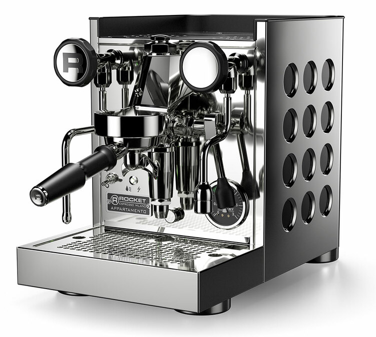 Μηχανή εσπρέσο ROCKET ESPRESSO Appartamento TCA ανοξείδωτο ατσάλι και μαύρο