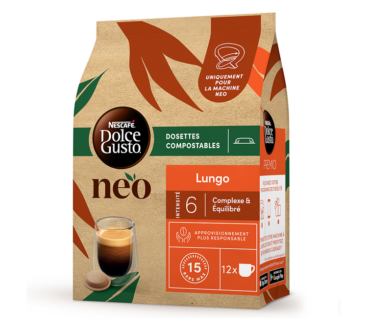 12 Κάψουλες Καφέ Lungo - Nescafe® Dolce Gusto® - NEO