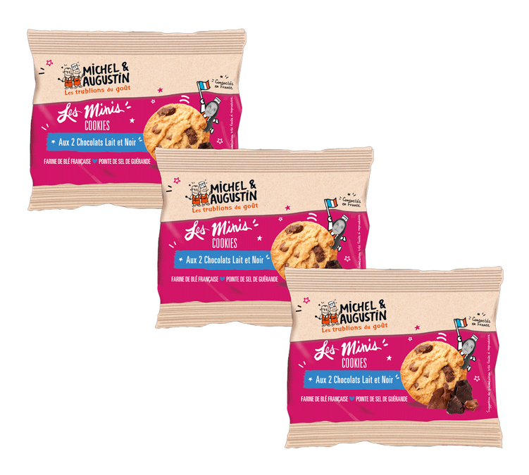 Pequenos biscoitos de chocolate duplo - 3 x 35 g - MICHEL & AUGUSTIN