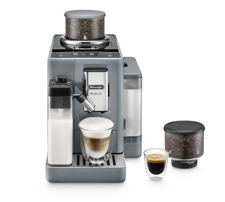 DeLonghi Rivelia FEB 4455.G Kavos Malūnas Pilkas Akmenukas Latte