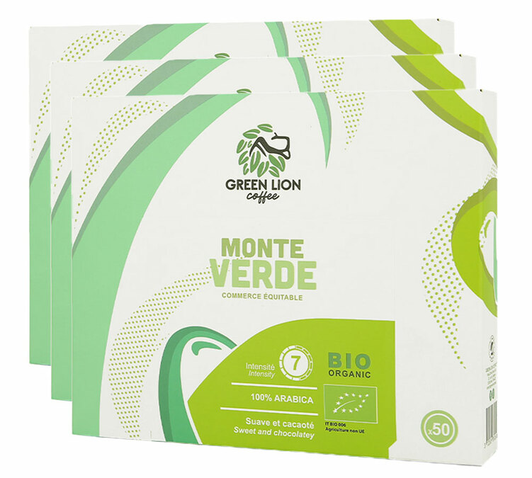 150 capsule compatibili Nespresso* Pro Monte Verde Bio Commercio Equo – GREEN LION COFFEE
