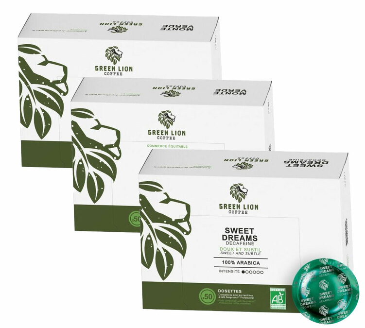 150 capsule compatibili Nespresso* Pro Sweet Dreams bio – GREEN LION COFFEE
