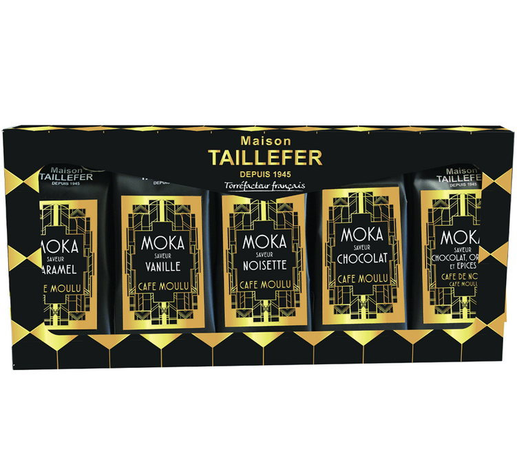 Conjunto de café moído aromatizado - 5 x 50 g - MAISON TAILLEFER
