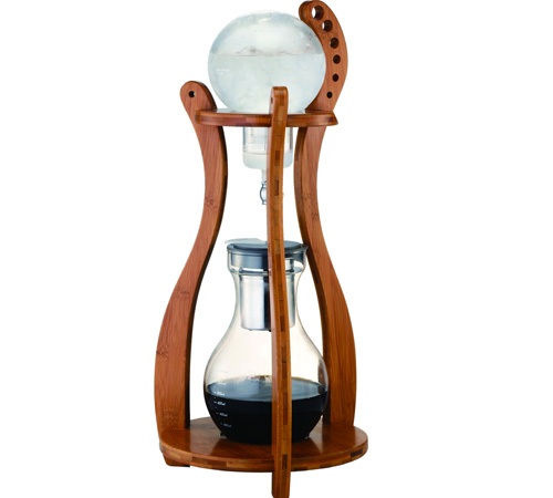 Cafetière Tiamo extraction à froid cold brew en verre/bois