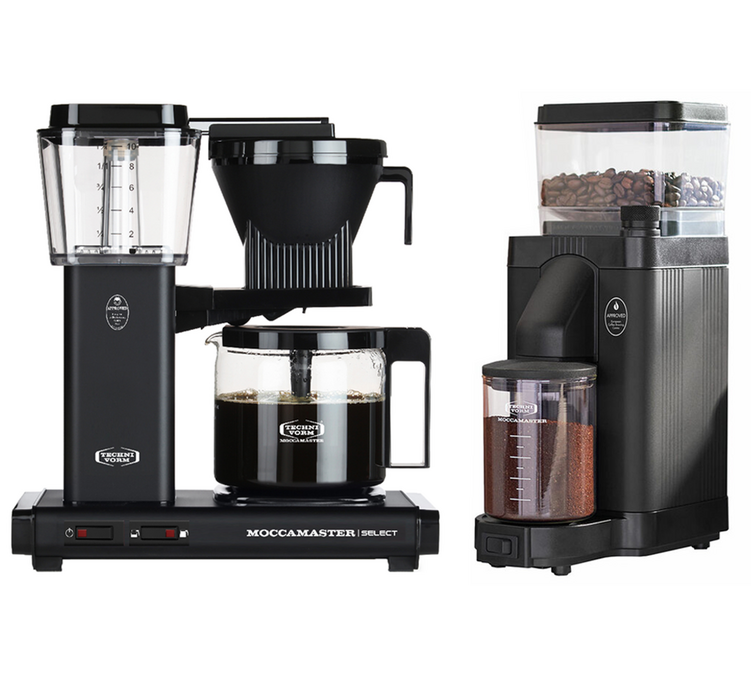 Pack Filterkaffeemaschine KBG 741 Select + Kaffeemühle KM5 Matt Schwarz - MOCCAMASTER