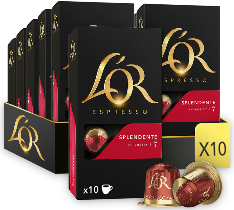 100 Kapseln kompatibel mit Nespresso* Original Splendente - L'OR ESPRESSO