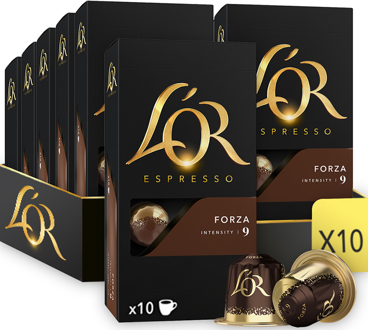 100 kompatybilnych kapsułek Nespresso* Original Espresso Forza - L'OR ESPRESSO