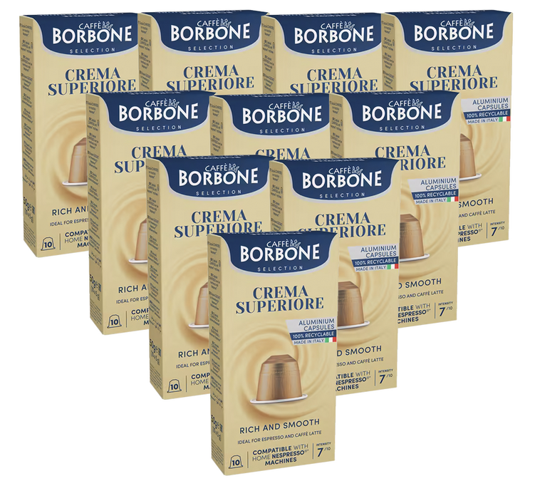 100 cápsulas Crema superior - compatibles con Nespresso® - CAFFE BORBONE