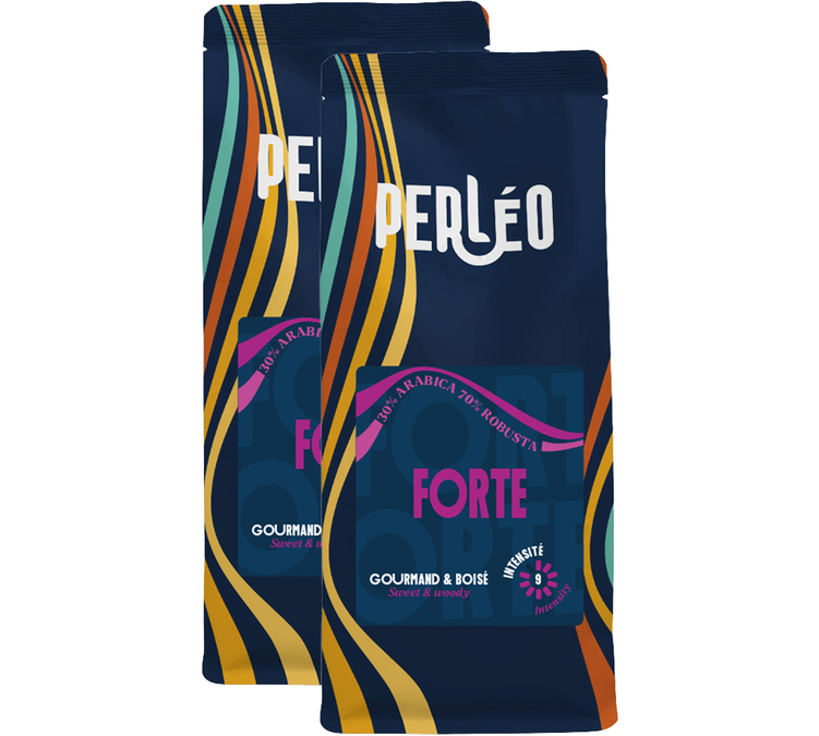 2 x 1 kg - Καφές σε κόκκους - Δυνατός - PERLÉO