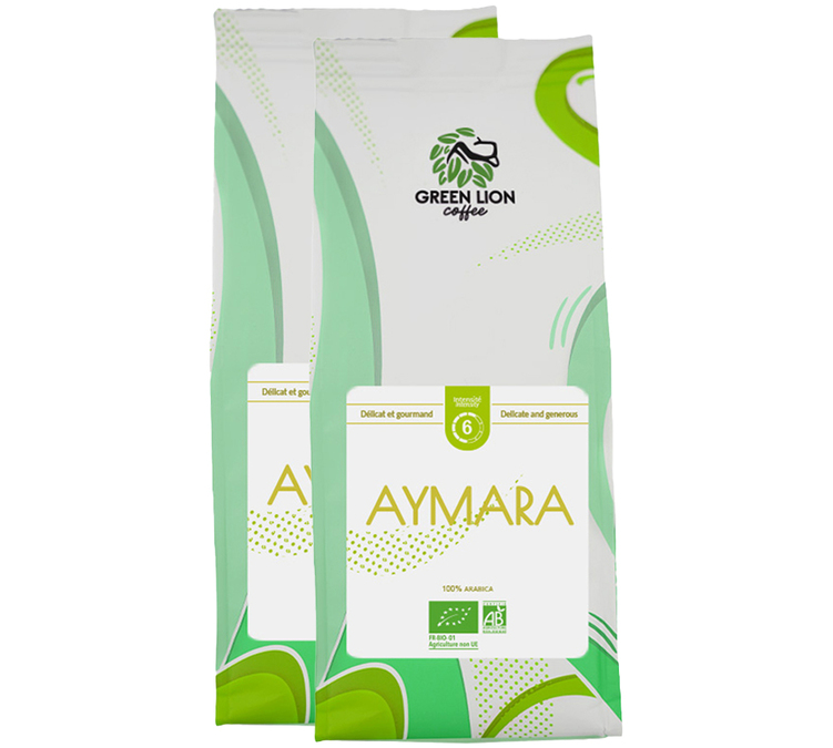 2 x 1 kg - Κόκκοι Καφέ - Aymara Bio - GREEN LION COFFEE