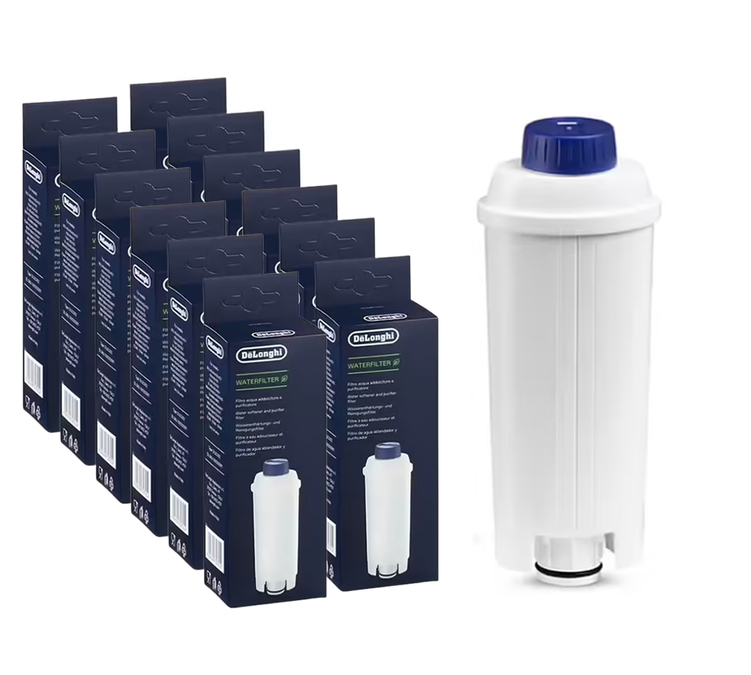 12 Filterpatroner - DELONGHI - DLSC002 för Kaffemaskin med Hela Bönor