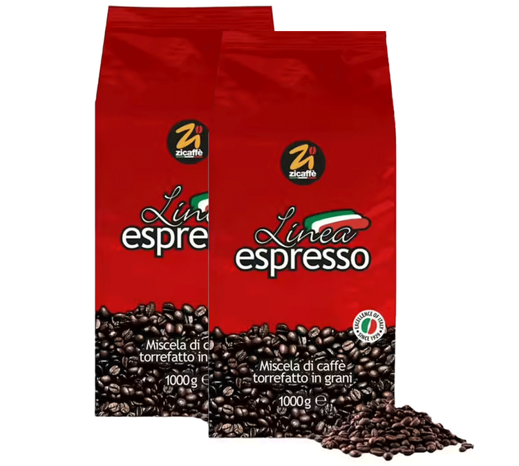 2 x 1 kg - Hela kaffebönor - Linea Espresso - ZICAFFÈ