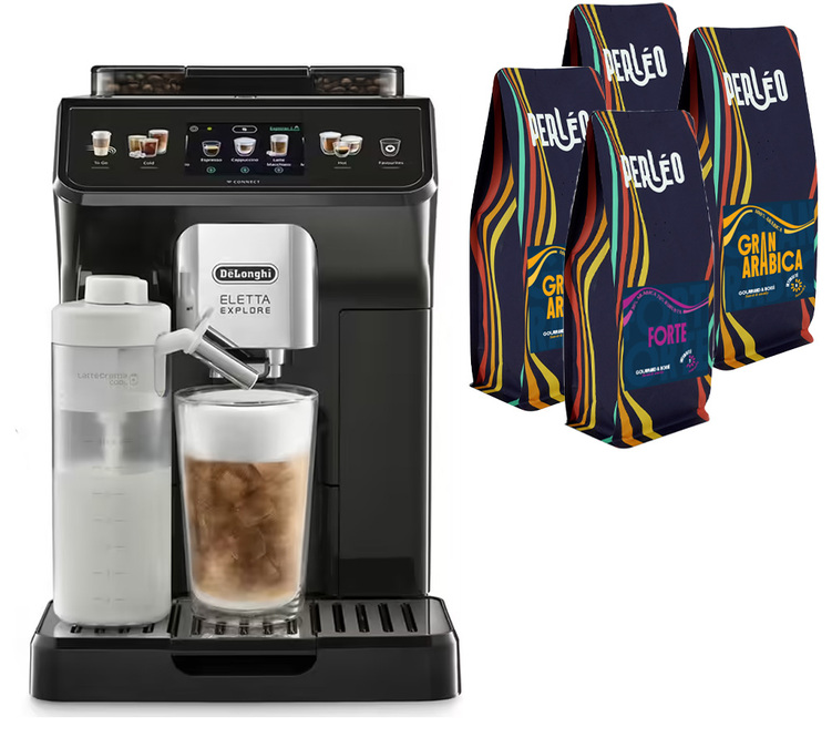 Expresso Broyeur DELONGHI Eletta Explore 450.65.G Gris + pack 6 mois de café