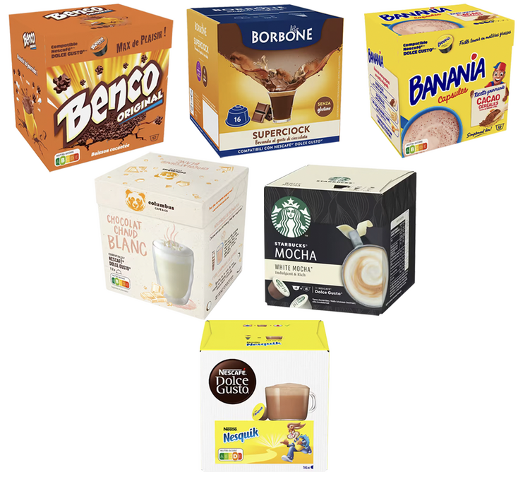 Pack di scoperta 80 capsule compatibili Nescafé* Dolce Gusto* Cioccolato