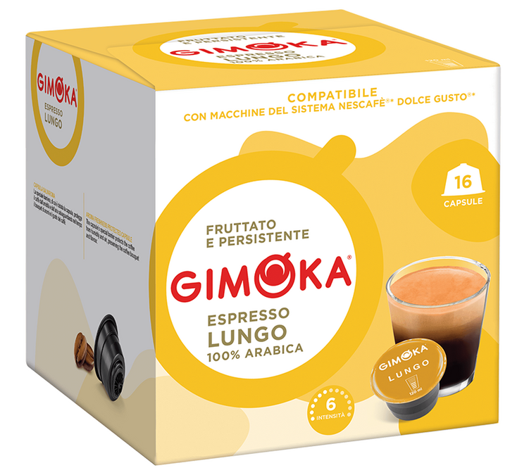 16 capsules compatible with Nescafé* Dolce Gusto* Lungo - GIMOKA