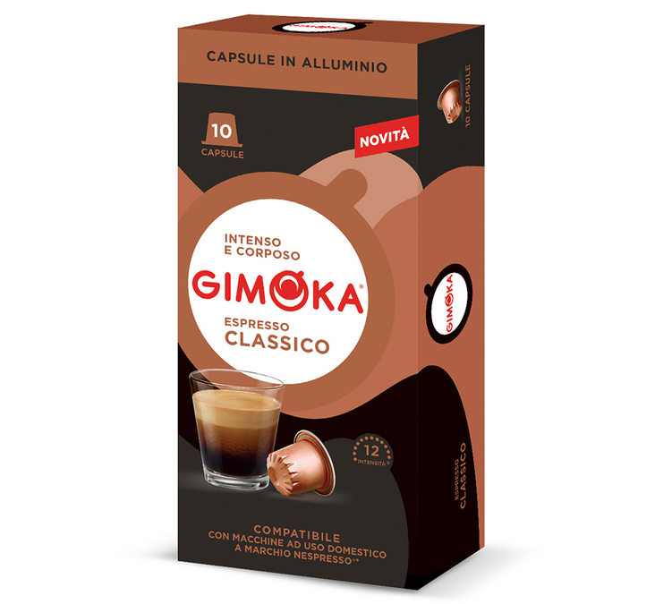 10 капсули съвместими с Nespresso* Original Espresso Classico - GIMOKA