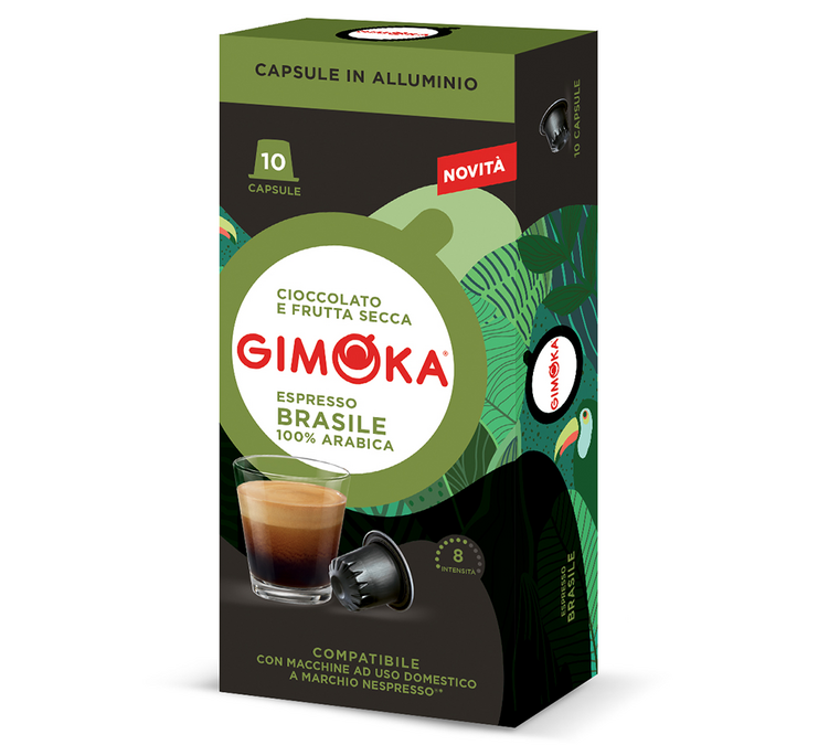 10 capsules compatibles Nespresso* Original Brasile - GIMOKA