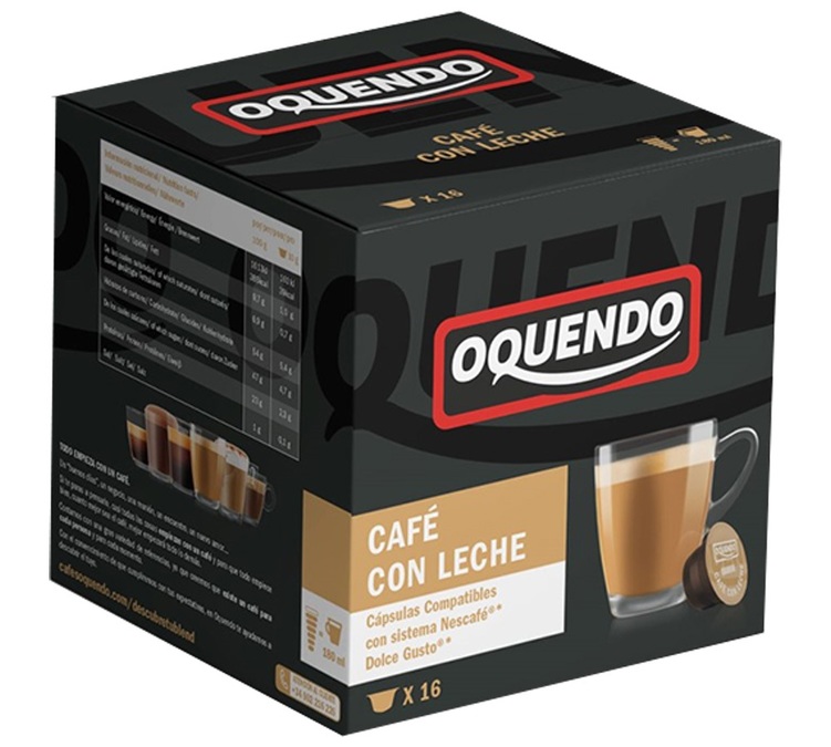 16 cápsulas compatíveis com Nescafé* Dolce Gusto* Caffé con leche – OQUENDO
