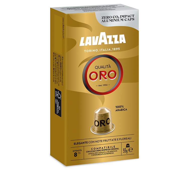 10 kapsulių suderinamų su Nespresso* Original Espresso Qualita Oro - LAVAZZA