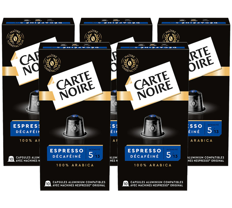 50 compatibele capsules Nespresso* Original Espresso Decaffeïneerd - CARTE NOIRE