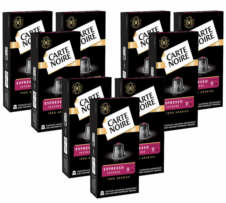 90 capsule compatibili con Nespresso* Original Espresso Intenso n°9 - CARTE NOIRE