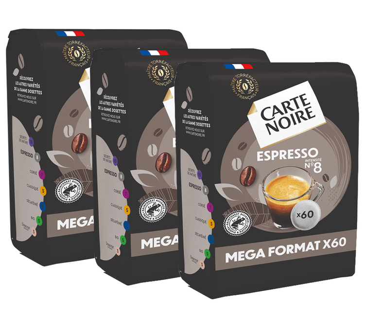 180 minkštų kapsulių espresso N°8 - CARTE NOIRE