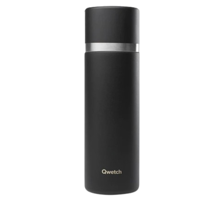 Thermo Edelstahl isoliert Matt Schwarz - 75 cl - QWETCH